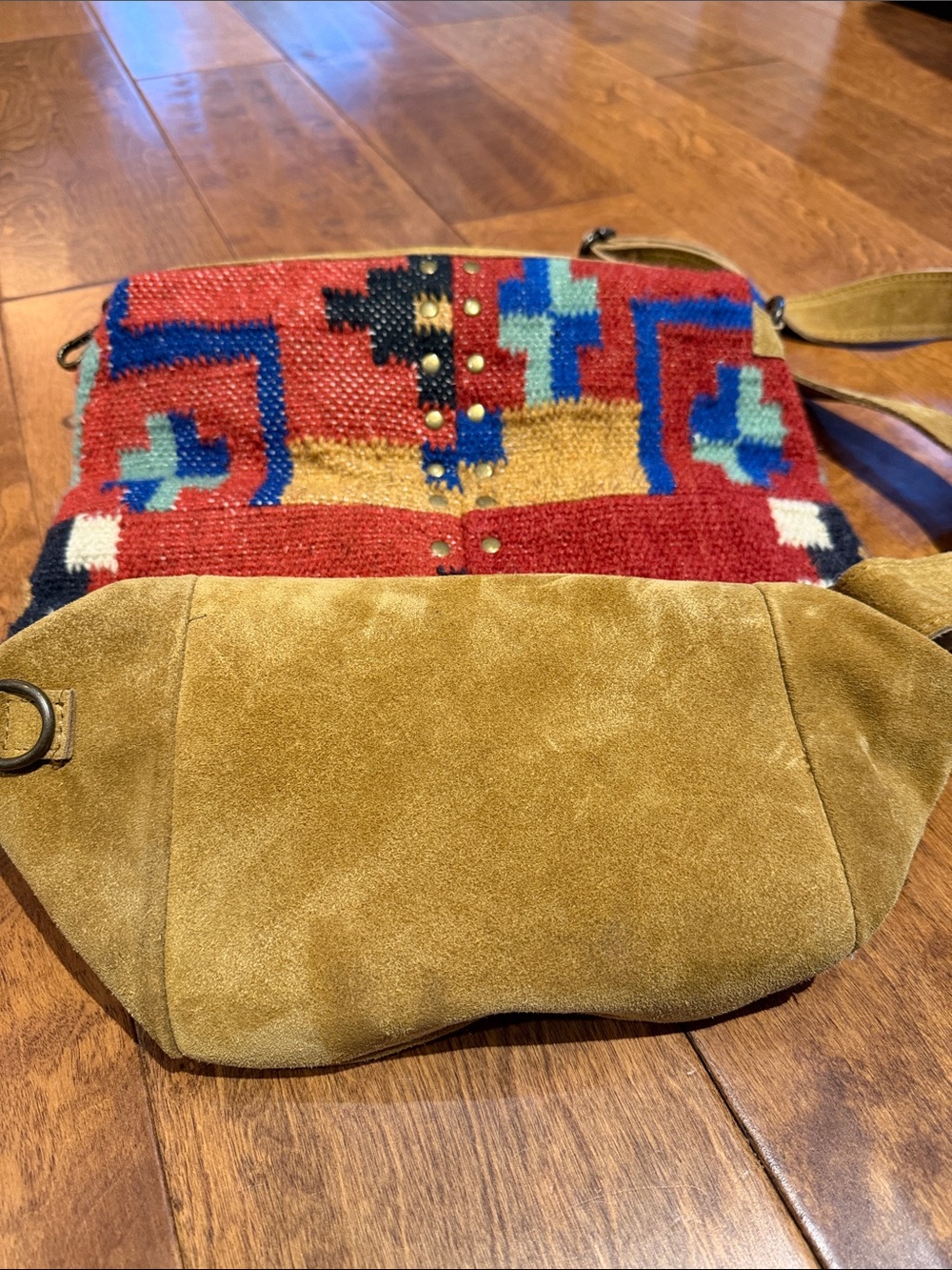 Free People Multicolor Southwestern Pattern Suede Strap Shoulder Bag - Picture 13 of 15